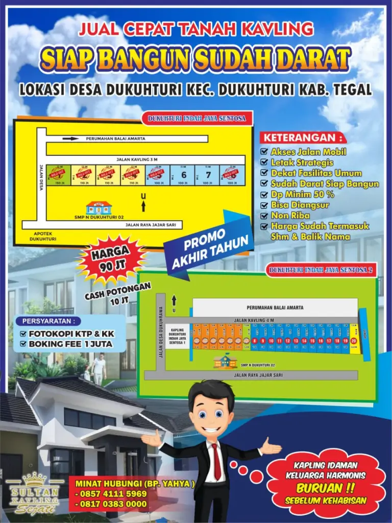 Jual Tanah Kavling Dukuhturi Indah Jaya Sentosa Kab. Tegal-1